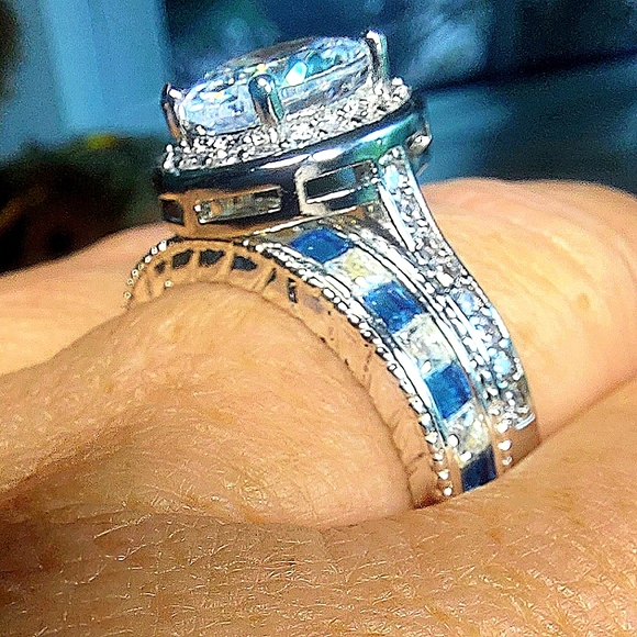 NWT Roxie Baguette And Princess Cut Channel Set Cubic Zirconia